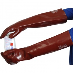 Premium Heavy-Duty Chemical-Resistant 22'' PVC RH2258 Gauntlet Gloves