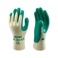 Showa 310 Green Latex-Coated Grip Gloves