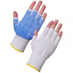 Supertouch 3012 Fingerless Assembly Gloves with PVC Dotted Palm