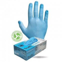 TraffiGlove TD01 Carbon Neutral Biodegradable Nitrile Disposable Hygiene Gloves
