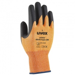 Uvex Unidur 6649 Foam Orange Cut Resistant Gloves