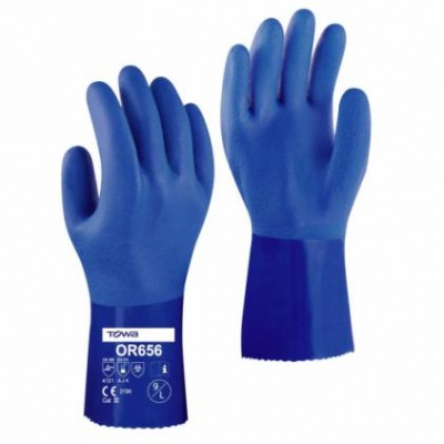 Towa PVC Coated 30cm Chemical Resistant OR656 Gloves