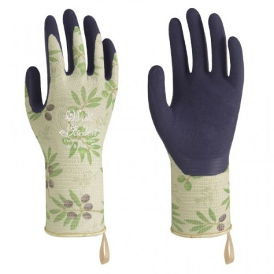 WithGarden Luminus 369 Premium Latex Olive Patterned Gardening Gloves