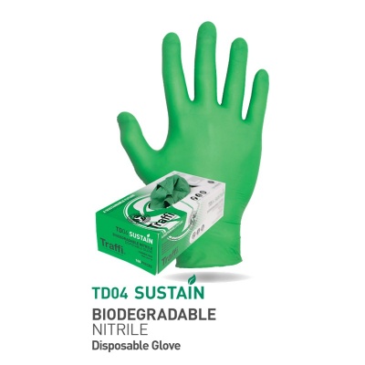Traffiglove TD04 Biodegradable Nitrile Disposable Gloves (Box of 100)