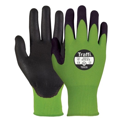 TraffiGlove TG535 Secure Nitrile Foam Plus Coating Cut Level C Safety Gloves