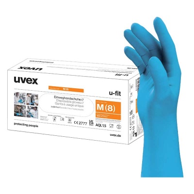 Uvex U-Fit Flexible Chemical-Resistant Disposable Gloves 60596