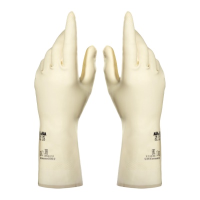 Mapa Vital 175 Chemical-Resistant Blonde Latex Gauntlet Gloves